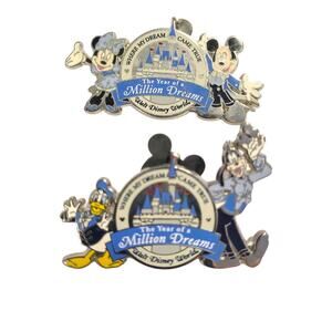 Walt Disney World The Year of a Million Dreams 2 Pin Set Theme Park WDW Trading